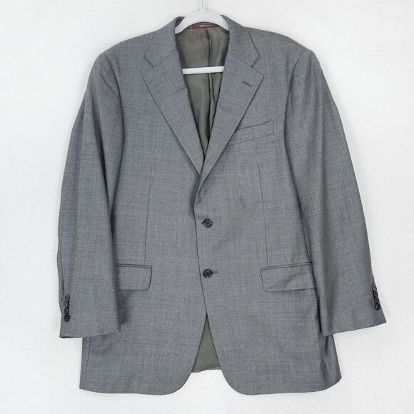 Hickey Freeman Other - Hickey Freeman Jacket Mens 42 Regular Gray Worsted Wool Union Made Blazer Suit